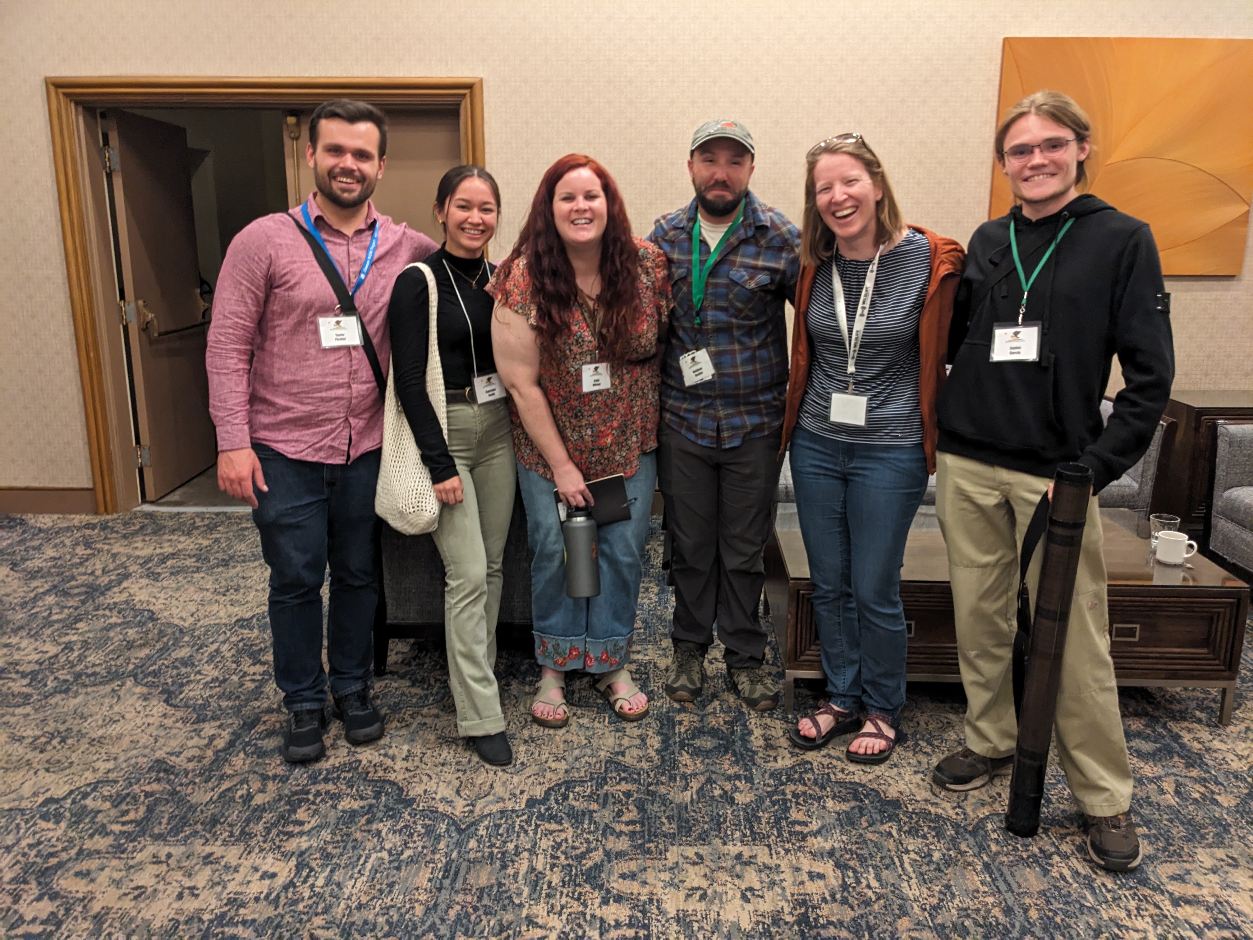 Theresa with NMSU graduate and undergraduate students after a poster session at the Western Bat Working Group meeting.